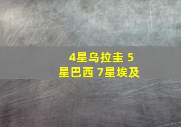 4星乌拉圭 5星巴西 7星埃及